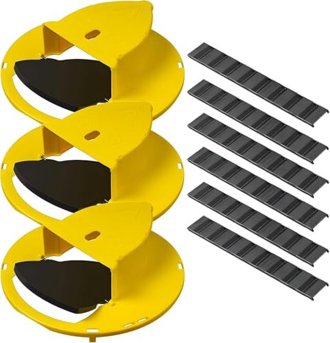RETZLA Mice Mouse Rat Trap Bucket Flip Lid,Mouse Rats Trap Bucket Indoor Outdoor,Humane Mouse Trap,Mouse Trap Bucket Lid Auto Reset | 5 Gallon Bucket Compatible | Mouse Trap Bucket Lid (3 Pack)