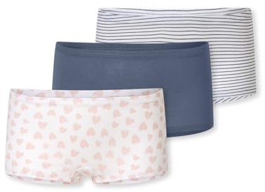 Schiesser Mädchen 3 PACK Unterwäsche Shorts hohe Passform - 95/5 Organic bio Baumwolle - Größe 92 bis 140