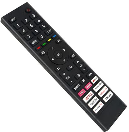 ERF3A80 Télécommande remplacée -VINABTY-fit pour télécommande TV LED Hisense 4K UHD ERF3A80 55A7GQ 75A70GQ 65A7GQ 70A6G 60A6G 65A77GQ 65A76GQTUK 55A7GQTUK 75A70GQTUK