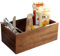 Darthome Acacia Wood Table Caddy 32x12.5x28cm Rectangle Brown Kitchen Storage Dining Condiment Cutlery