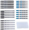 LEONTOOL 25PCS T Shank Jigsaw Blades for Wood Plastic Metal, HCS/HSS Multi-Purpose Jig Saw Blades Set with Case, Assorted Replacement Jig Saw Blades(T101B, T101AO, T144D, T118A, T118B, Each 5PCS)