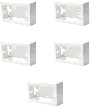 5 scatole 504 per montaggio esterno, Bianca, 4 Moduli, Per Impianti Fuori Muro, Plastica ad alta resistenza, Universale, 100% Compatibile con tutti i Supporti Standard e tutte le serie civili