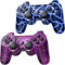 AUFGLO Gaming Controller für PS3, Wireless Move/Motion Controller Gamepad mit verbessertem Joystick Kompatibel mit Play Station - 3 (Blauer Blitz und roter Sternenhimmel)