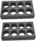 GLEAVI Bandejas para Transportar Vasos Portavasos Múltiples Orificios Material Reutilizable para Café y Pack de 2 Color Negro