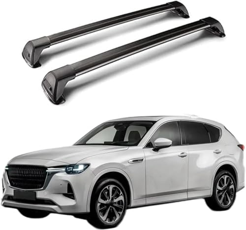 Dachquerträger, Aluminium-dachträger Für Mazda Cx-60 5-tÜrer SUV, Quer-Aluminium-dachträger, Schienen-diebstahlsicherungs-gepäckträger