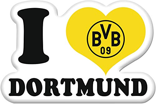 Borussia Dortmund Sticker I Love BVB 09 - Plus gratis Sticker Forever Dortmund für Heimbüro Wandmontage