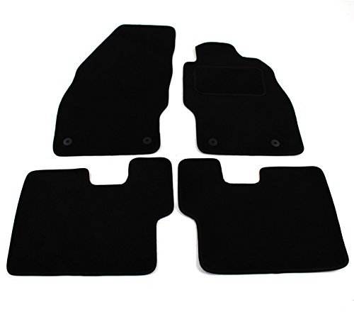Easimat Custom Fit Carpet Car Mats for Vauxhall Corsa 2007 Onwards, Black, 4-Piece Set