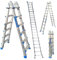 WORHAN Echelle de 587cm Aluminium Telescopique 5.87m A Forme Pliable Polyvalente Escabeau Robuste L6