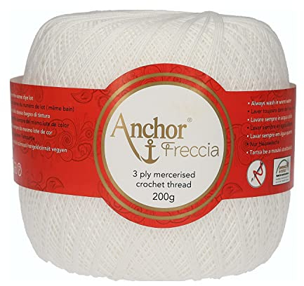Anchor 4769012-07901 - Filato per uncinetto, 100% cotone, 7901, spessore 12, 1140 m