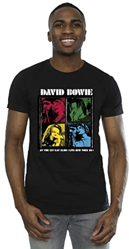 David Bowie Men's at The Kit Kat Club Pop Art T-Shirt Black XX-Large