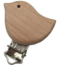 Ncbvixsw Attache tétine en bois de hêtre naturel pour bébé