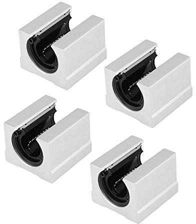 4PCS SBR20UU Offener linearer Lagerblock, Lagergleitblocksatz, 3D-Drucker CNC-Linearlager, für 3D-Drucker, Graviermaschine