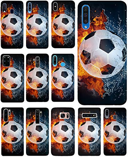KX-Mobile Hülle für Huawei Mate 10 Lite Handyhülle Design 1152 Fußball Fussball Weiß Schwarz Orange aus flexiblem Silikon SchutzHülle Softcase HandyCover Hülle für Huawei Mate 10 Lite