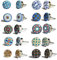 Set von 10 Keramikknöpfen in verschiedenen Farben und Formen, verschiedenen Designs. Handgefertigte Griffe für Schränke, Schubladen und Kommoden. Klassische Keramikknöpfe mit 40 mm Durchmesser