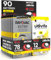 90 Hearing Aid Batteries Size 10 (Yellow) PR70 Zinc-Air with Sound Fusion Technology - 90 Batteries: 78 Rayovac + 12 Udivita