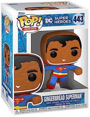 Funko POP! Heroes: DC Holiday - Superman - Gingerbread - DC Comics - Collectable Vinyl Figure - Gift Idea - Official Merchandise - Toys for Kids & Adults - Comic Books Fans