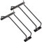 Dianoo 2pcs Wine Glass Rack Under Cabinet Black, Metal Wine Glass Holder, Stemware Rack Under Shelf, Wine Glasses Storage Hanger, 22.5cm