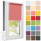 Estika Rollo für Fenster ohne Bohren - 125cm x 120cm - Rosa - 25 Stoff Farben, Klemmfix Montage, Fenster rollos für innen, Sichtschutz für Fenster und balkontür (125 cm Stoffbreite)
