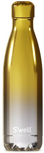 S'well Stainless Steel Water Bottle, 17oz, Yellow Gold Ombre, Triple Layered Vacuum Insulated Containers Keeps Drinks Cold for 36 Hours and Hot for 18, BPA Free, Perfect for On the Go