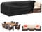 Funshot Abdeckplane Gartenmöbel Wasserdicht, 240x140x90cm, 420D Oxford-Gewebe Gartenmöbel Abdeckung, Schutzhülle für Balkonmöbel, Gartentische, Loungemöbel, UV geschützt, Rechteckig