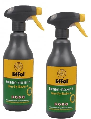 RL24 - Bremsen-Blocker+ Insektenschutz | Fliegenschutz mit starkem Duft | gegen Bremsen, Zecken & Mücken | Bremsenspray für Pferde | dermatologisch getestet | 2 x 500 ml Spray (2er Set)