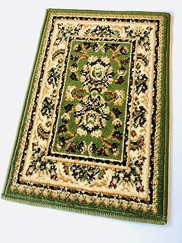 60x40 cm Autoteppich Fußmatte Orientteppich orientalisches Muster gewebt Grün