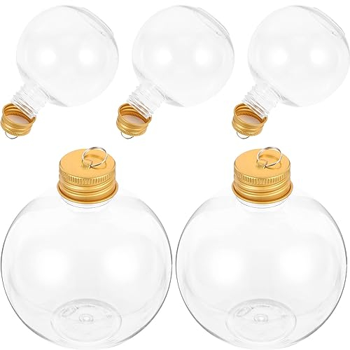 Lot de 10 bouteilles de boules de Noël réutilisables - En verre transparent - Bouteilles vides pour boissons - Boules de Noël rechargeables - En forme de poire - Ménage - Boîte cadeau pour animal de