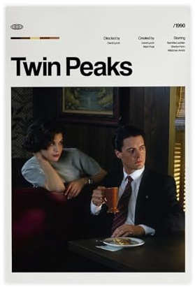 EYEZER Twin Peaks Leinwand-Poster, Schlafzimmer-Dekor, Sportlandschaft, Büro, Raumdekoration, Geschenk, ungerahmt, 40 x 60 cm