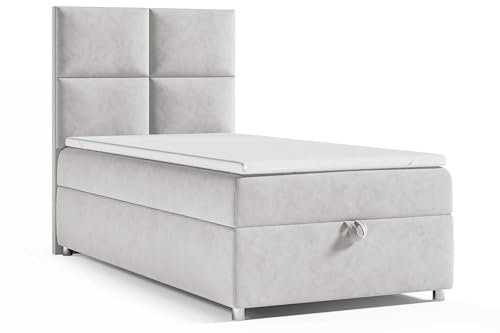 Trinity K2 Boxspringbett Single Bonellfederkern | Boxspringbett mit Matratze und Topper | 90x200 Einzelbett | Polsterbett - Lieferung an die Bordsteinkante