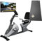 Skandika Liegeergometer Centaurus Sitzergometer Heimtrainer Liegeheimtrainer | mit Matte | 13kg Schwungmasse, 12 Trainingsprogramme, Bluetooth App-Steuerung, Google Street View | 150kg belastbar