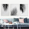YLHKME Tableau Noir et Blanc Feuilles de Palmier,Affiche Toile Tableau Decoration Murale Salon,pour Chambre Cuisine Bureau, Deco Maison, sans Cadre (Frameless,3X30X50CM)