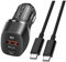 ZLONXUN Cargador Coche USB C 38W Compatible con Samsung Galaxy,iPhone 15,Xiaomi,Google Pixel,Huawei,Honor. y Cable 1M
