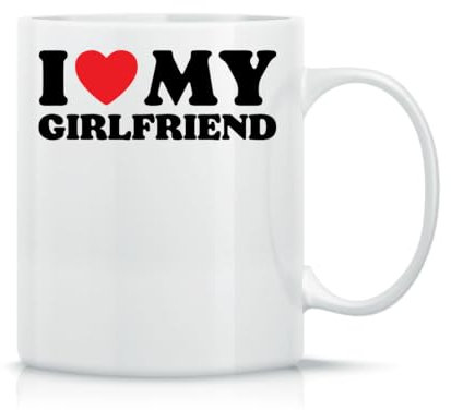 I Love My Girlfriend Coffee Tea Cup Classic Magical Ceramic White Black Pink 330 ml