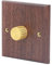 Regolabile LED Dimmer con Manopola in Ottone, 200‑250V 100-500W Dimmer Regolatore Rotativo Interruttore Pannello in Legno di Noce Nero, Luce LED Luminosità Regolabile