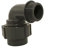HAF® PVC Flexfit Übergangswinkel 90° mit 50mm Klemmkupplung x 1 1/2 Außengewinde | Klemm x AG | Klemmverbinder 90 Grad aus PVC-U für Verbindung von Flexschlauch - Qualität: Made in Europe
