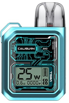 Uwell Caliburn GK3, Pod System, E-Zigarette, 900 mAh, 2,5 ml, Farbe blue
