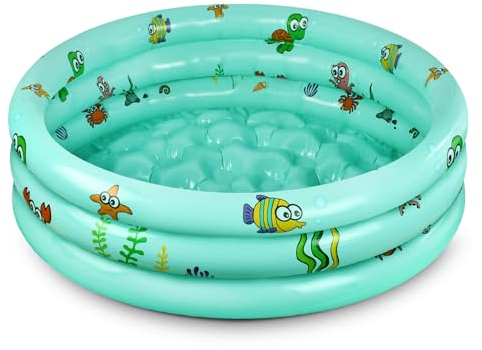 Piscina Hinchable Infantil ø 100 cm, Piscina Inflable, Piscina Hinchable, Piscina para Jardín Trasero Interior