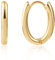 Gold Creolen Ohrringe Damen, Kleine Oval Creolen Ohrringe Goldene Dicke Creolen Ohrringe Hypoallergen 14K Kleine Gold Huggie Ohrringe Klobige Oval Ohrringe Kleine Gold Creolen Ohrringe fur Damen