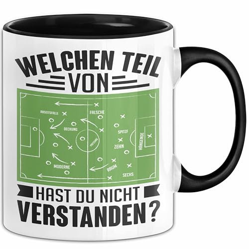 Fußball-Coach Trainer Geschenkidee Tasse Welchen Teil von Taktik hast Du nicht verstanden (Schwarz)