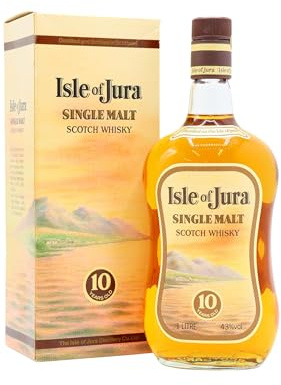 Jura - Single Malt Scotch (Old Bottling) (1 Litre) - 10 year old Whisky 100cl 40% ABV
