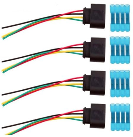 DZSQWETYU Zündmodul 4Set Zündspule Stecker Kabelbaum Stecker Für VW Für Passat Für Jetta Für Golf Für Touareg 1J097372 4 2011340 1J0998724 Zündverteiler