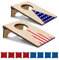 AIWEILUCK Mini Tabletop Cornhole Boards, 11.9 cm W x 19.6 cm L Wooden Flag Desktop Toss Game with 8 Bean Bags, Portable Game Set for Travel Home Office
