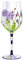 SHITOOMFE Verres à vin fantaisie peints verres à vin 560 ml en verre de vin flor
