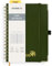 POPRUN Notizbuch A5 Liniert, Horizontal Line Journal, Spiral-Notizbücher 120 GSM Papier, 141 nummerierte Seiten, Hardcover mit Kleberegisterkarten und 8 Abreißblättern - OL(Olive)