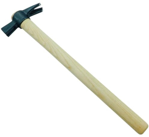 Martello da Carpentiere Professionale in Acciaio Forgiato Temprato con Calamita – Penne e Parte Battente Lucide, Manico in Legno di Faggio 60cm (Manico Legno, 250gr)