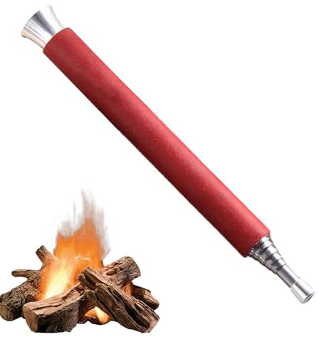 Tuyau de soufflage de poche – Outil de soufflage rétractable pour barbecue | Souffleur de paille de feu, souffleur de cheminée, souffleur d'air de camping, tube télescopique d'extérieur portable pour