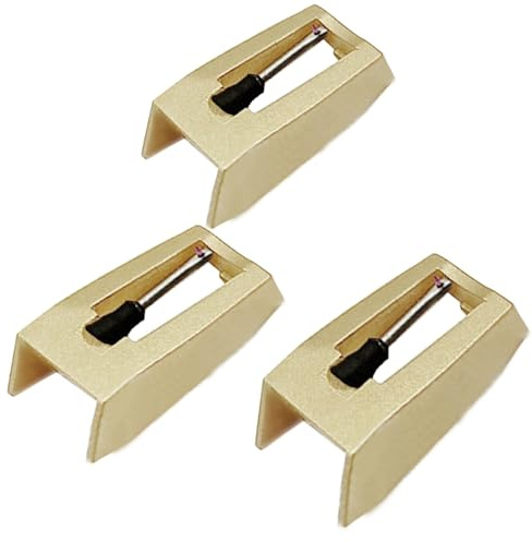 Agujas para tocadiscos, agujas de repuesto para tocadiscos Crosley, 1byone, Boytone, LP&No.1, Victrola y Jensen (paquete de 3)