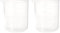 Rayher 34458000 Verre doseur, bécher gradué, 500ml, 1 pce, plastique blanc transparent, rigide, 90mm ø, 100X107mm, mesure de liquide, graduations en ml, multi-usage, Stable (Lot de 2)