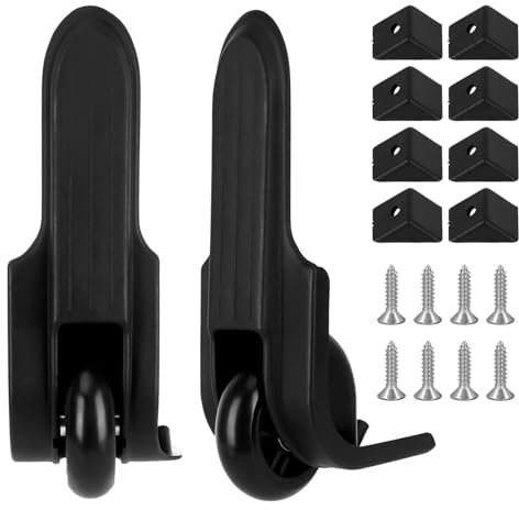 2pcs Gepäck Ersatzräder Ersatz Räder Koffer Ersatzräder Gepäckkoffer Rad Kofferrollen Ersatzrollen Universal Gepäck Ersat Wheel Ersatz Rollen für Koffer Gepäck(7cm) mit 8 Deckeln 8 Schrauben
