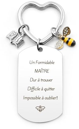 Bluckincle Porte Clef Merci Cadeau Maitresse D'école Cadeau Maitre Professeur Atsem Aesh